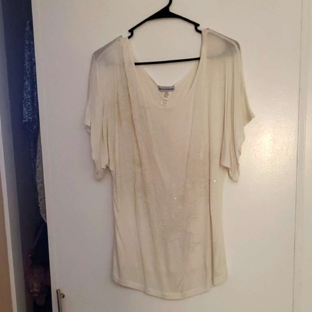 Bleeker & Mcdougal Brand Chic Cream Women's Blouse